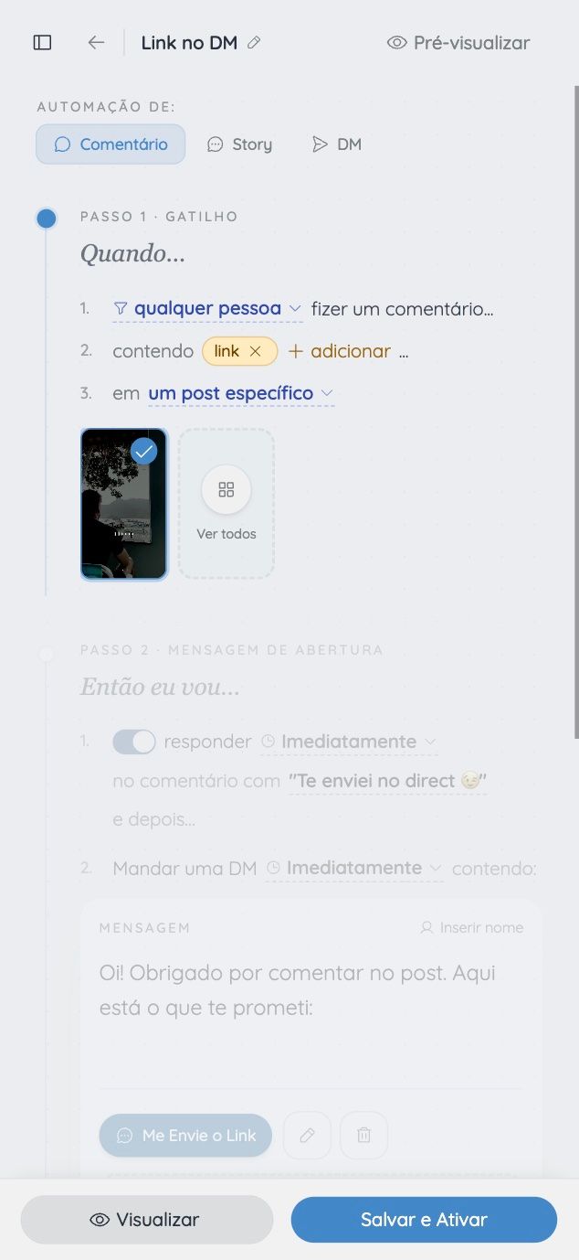 Instagram connection screen with levios